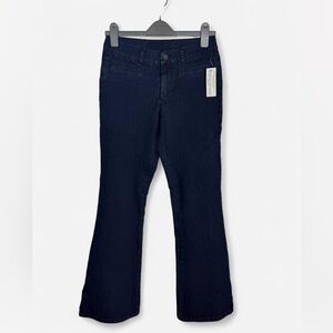 Elegant Women's Dark Blue Flare Jeans